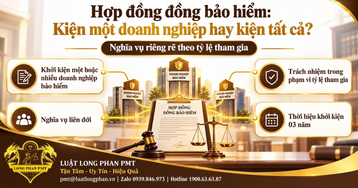 Hợp đồng đồng bảo hiểm và phạm vi trách nhiệm khi kiện một hoặc nhiều doanh nghiệp bảo hiểm.