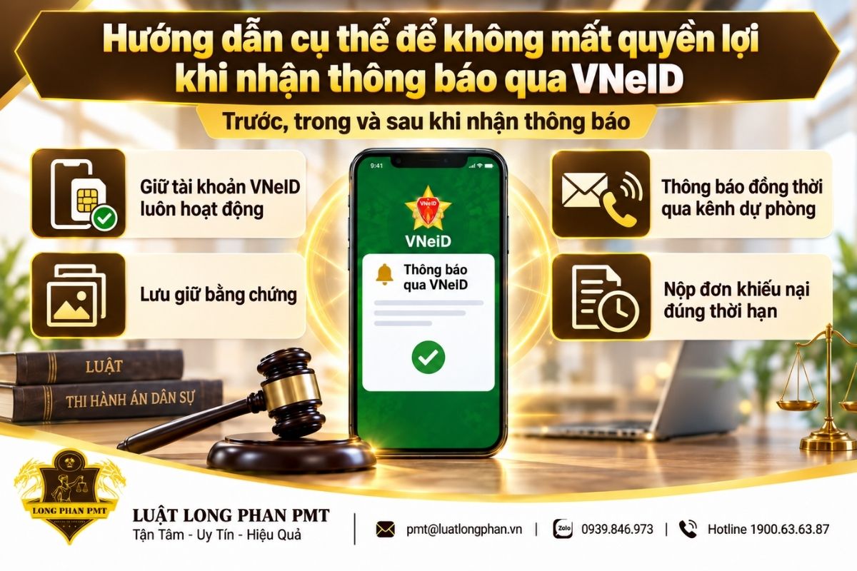 Hướng dẫn nhận thông báo thi hành án trên VNeID và các bước hạn chế rủi ro mất quyền lợi.