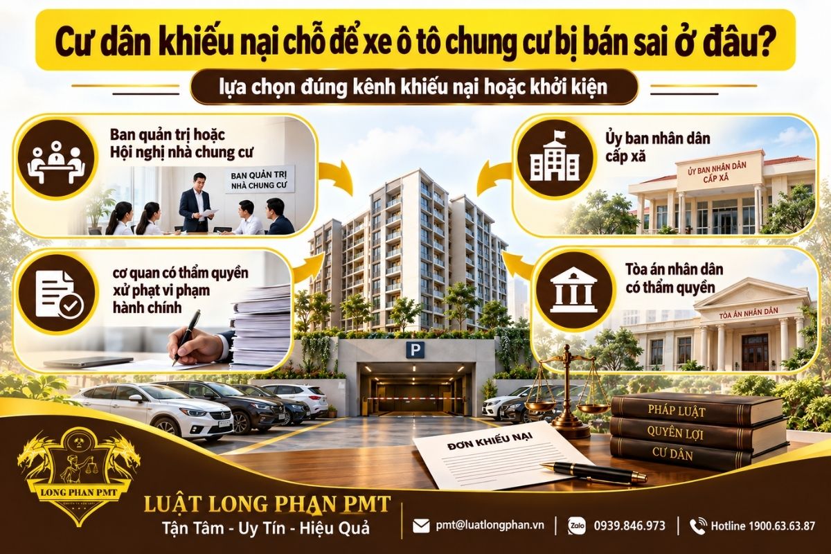 Các kênh khiếu nại chỗ để xe ô tô chung cư khi chủ đầu tư bán sai.