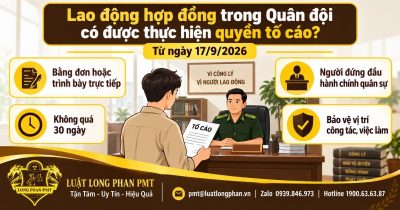 Lao động hợp đồng trong Quân đội thực hiện quyền tố cáo theo quy định mới.