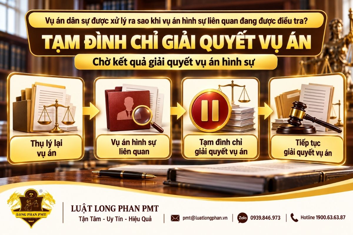 Tạm đình chỉ vụ án để chờ kết quả vụ án hình sự liên quan theo Án lệ 86/2026.