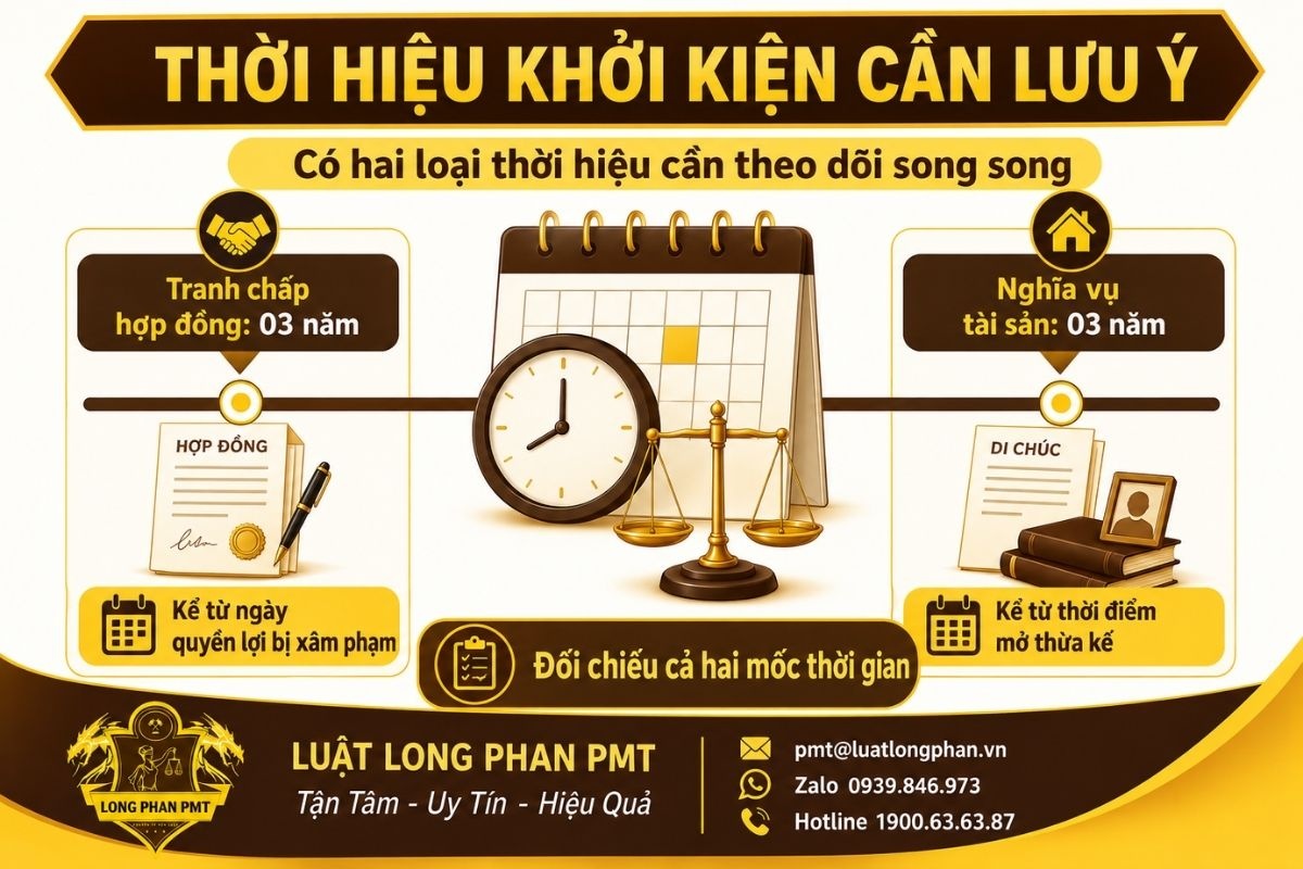  Thời hiệu khởi kiện đòi nợ và thời hiệu yêu cầu người thừa kế thực hiện nghĩa vụ tài sản.