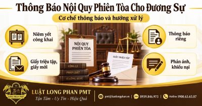 Thông báo nội quy phiên tòa cho đương sự và cách xử lý khi chưa được thông báo đầy đủ.