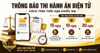 Thông báo thi hành án điện tử và các mốc thời hiệu khiếu nại cần xác định.