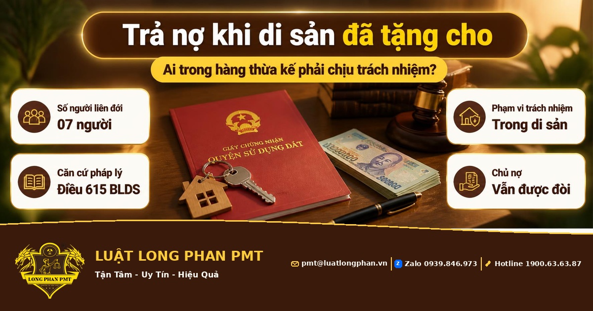 Trả nợ khi di sản đã tặng cho - nghĩa vụ liên đới của người thừa kế