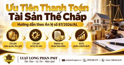 Ưu tiên thanh toán tài sản thế chấp theo Án lệ số 87/2026/AL và thứ tự xử lý tiền.
