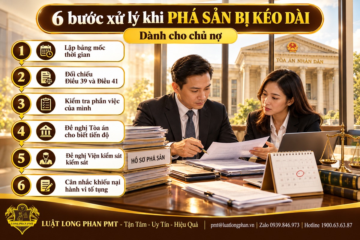 Sáu bước chủ nợ xử lý khi yêu cầu mở thủ tục phá sản bị kéo dàiTitle: 6 bước xử lý khi phá sản bị kéo dài 