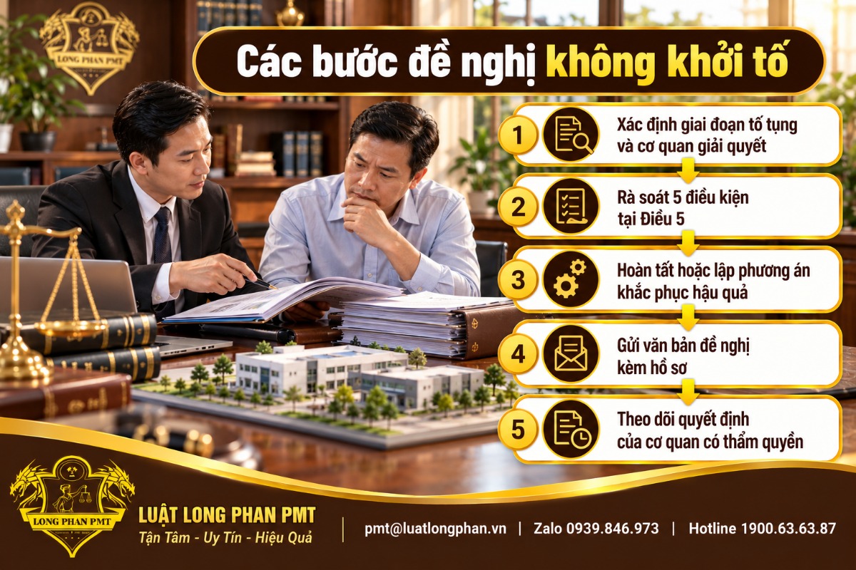 Các bước đề nghị không khởi tố vụ án khi đã khắc phục hậu quả theo Nghị quyết 37/2026/QH16