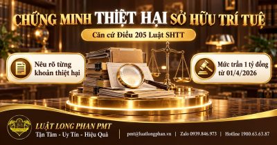 Hồ sơ chứng cứ, kính lúp và cán cân minh họa chứng minh thiệt hại do xâm phạm sở hữu trí tuệ theo Điều 205
