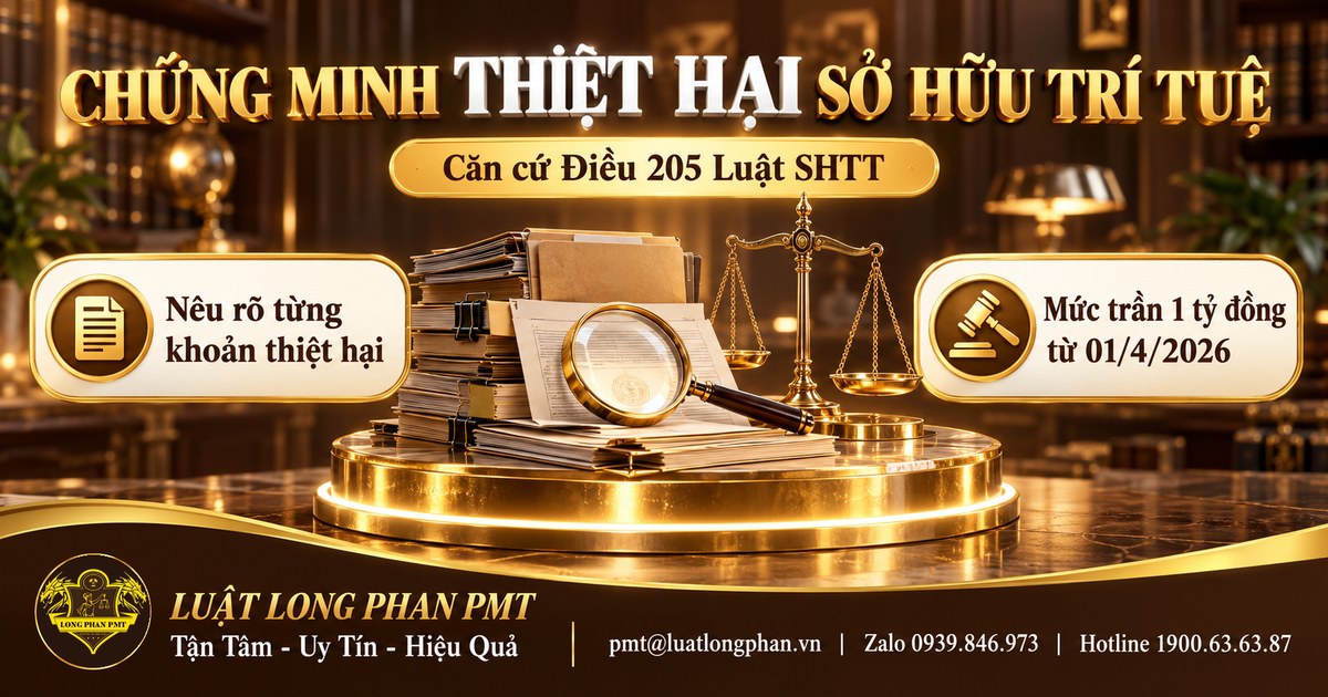 Hồ sơ chứng cứ, kính lúp và cán cân minh họa chứng minh thiệt hại do xâm phạm sở hữu trí tuệ theo Điều 205