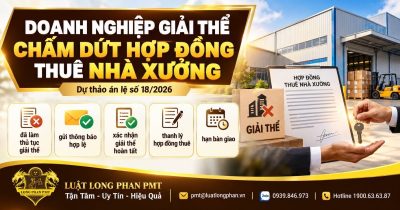 Doanh nghiệp giải thể chấm dứt hợp đồng thuê nhà xưởng và xác định thời điểm chấm dứt.