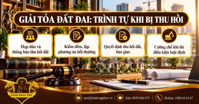 Trình tự giải tỏa đất đai khi bị thu hồi: họp dân, kiểm đếm, quyết định thu hồi, cưỡng chế theo luật