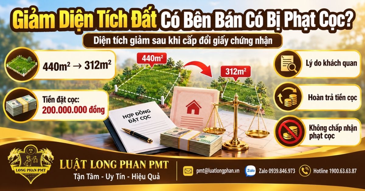 Giảm diện tích đất có bên bán có bị phạt cọc khi cấp đổi giấy chứng nhận.