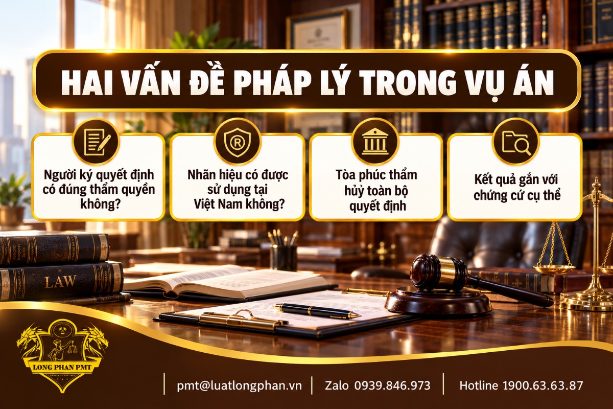Hai vấn đề pháp lý trong vụ án chấm dứt hiệu lực văn bằng bảo hộ Hai vấn đề pháp lý trong vụ án chấm dứt hiệu lực văn bằng bảo hộ: thẩm quyền người ký và việc sử dụng nhãn hiệu