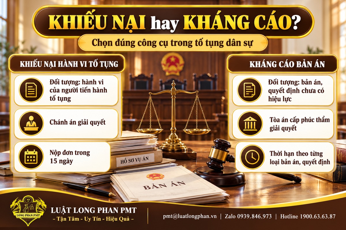 Phân biệt khiếu nại và kháng cáo khi vụ án bị giải quyết quá thời hạn