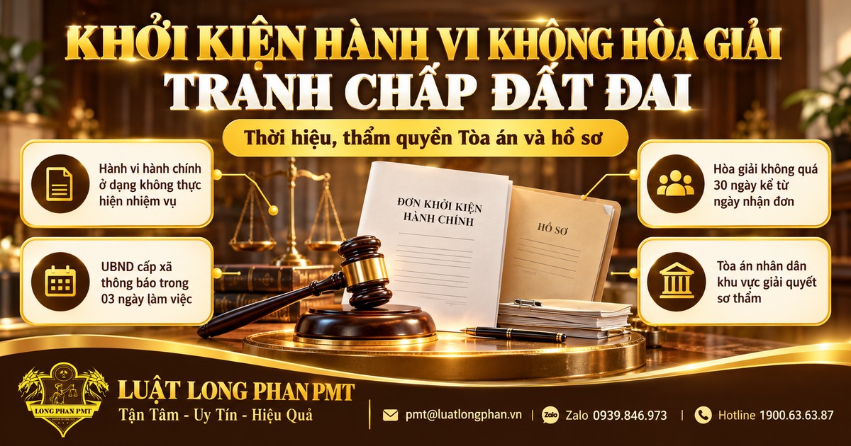 Khởi kiện hành vi không hòa giải tranh chấp đất đai khi UBND cấp xã im lặng: thời hiệu, Tòa án khu vực và hồ sơ