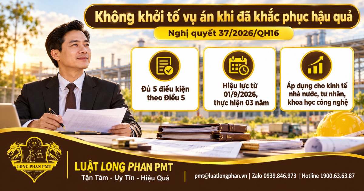Không khởi tố vụ án khi đã khắc phục hậu quả theo Nghị quyết 37/2026/QH16, đủ 5 điều kiện theo Điều 5