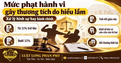 Mức phạt hành vi gây thương tích do hiểu lầm theo quy định hình sự và hành chính.