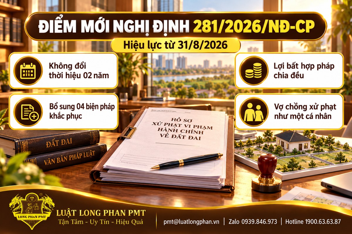Điểm mới Nghị định 281/2026/NĐ-CP về xử phạt vi phạm hành chính đất đai, hiệu lực từ 31/8/2026