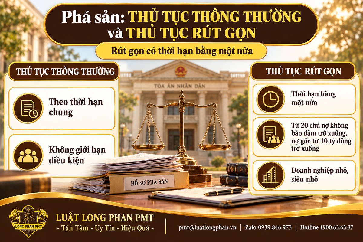 So sánh thủ tục phá sản thông thường và thủ tục rút gọn đối với chủ nợ