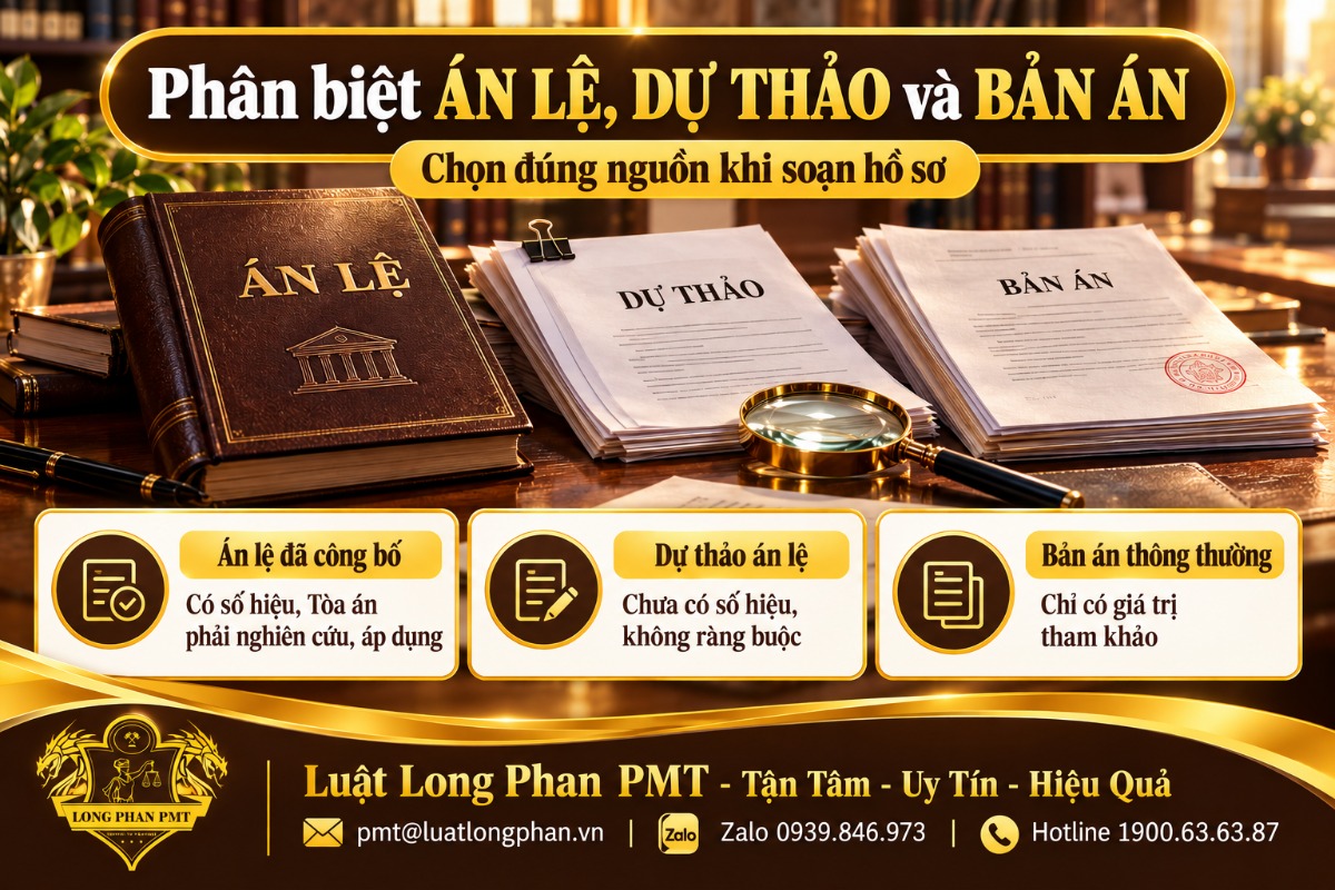 Phân biệt án lệ đã công bố, dự thảo án lệ và bản án thông thường khi soạn hồ sơ khởi kiện