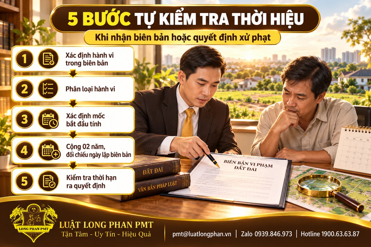 5 bước tự kiểm tra thời hiệu xử phạt vi phạm hành chính đất đai khi nhận biên bản