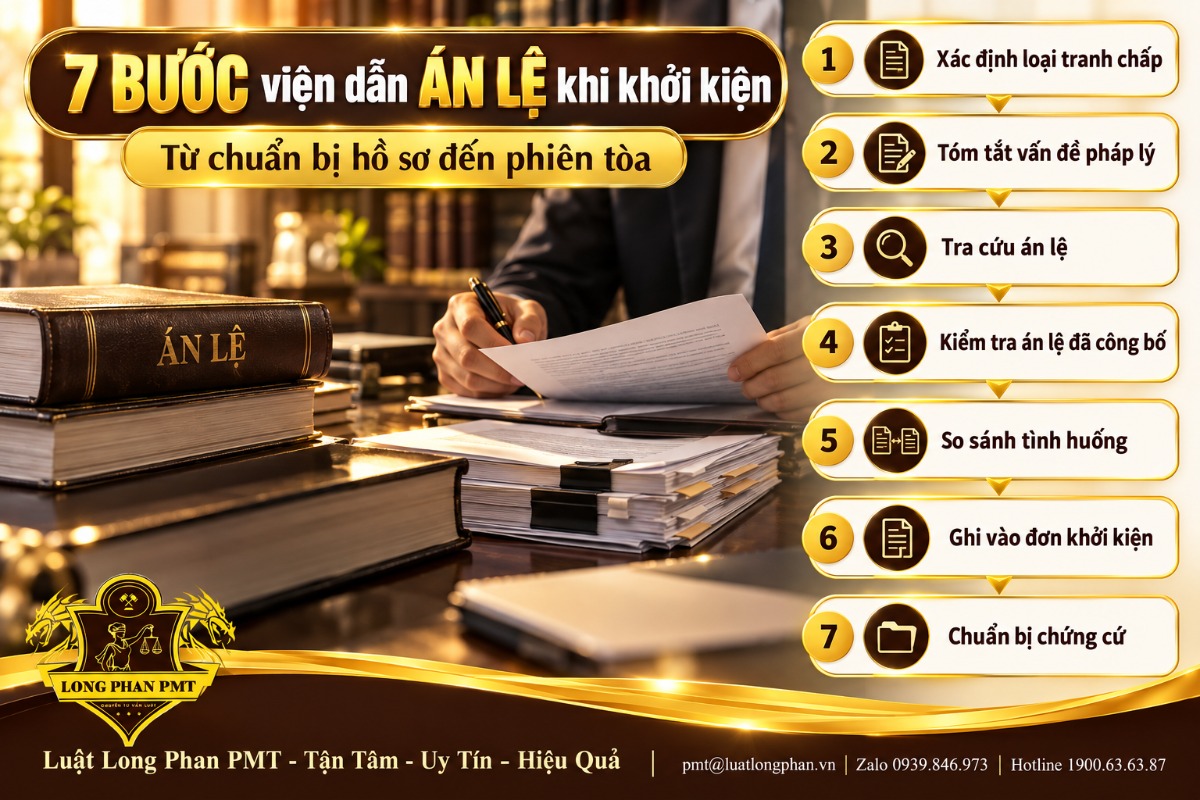 Quy trình 7 bước viện dẫn án lệ khi khởi kiện, từ xác định loại tranh chấp đến chuẩn bị chứng cứ