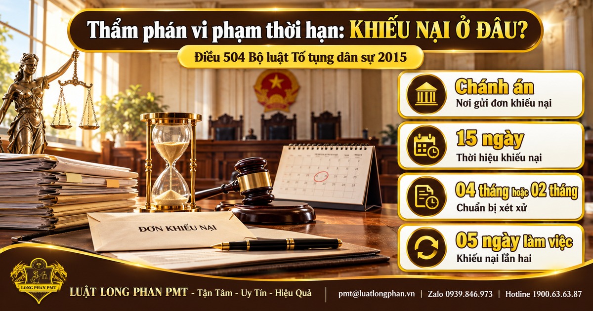 Thẩm phán vi phạm thời hạn giải quyết vụ án, đương sự khiếu nại ở đâu