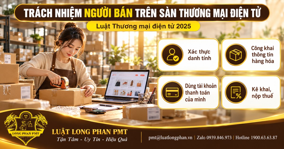 Chủ shop online đóng gói hàng cùng 4 nghĩa vụ của người bán trên sàn thương mại điện tử theo Luật TMĐT 2025